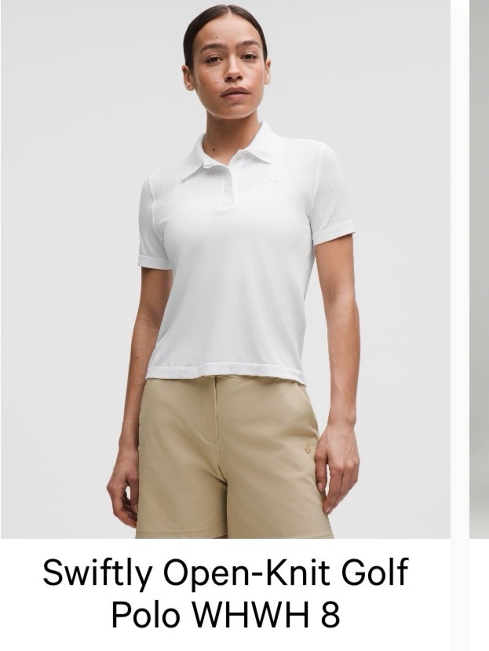 NWT Lululemon Swiftly Open-Knit Golf Polo Shirt | White